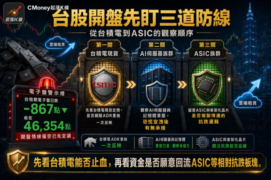 07/02 台股盤前:昨夜費半重挫6.27%!Meta轉型雲端引發AI硬體拋售,台積電ADR大跌近7%,台股開盤如何防守?