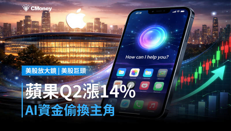 【美股巨頭】壯烈的Q2!蘋果漲14%收尾,但AI資金已在偷換主角