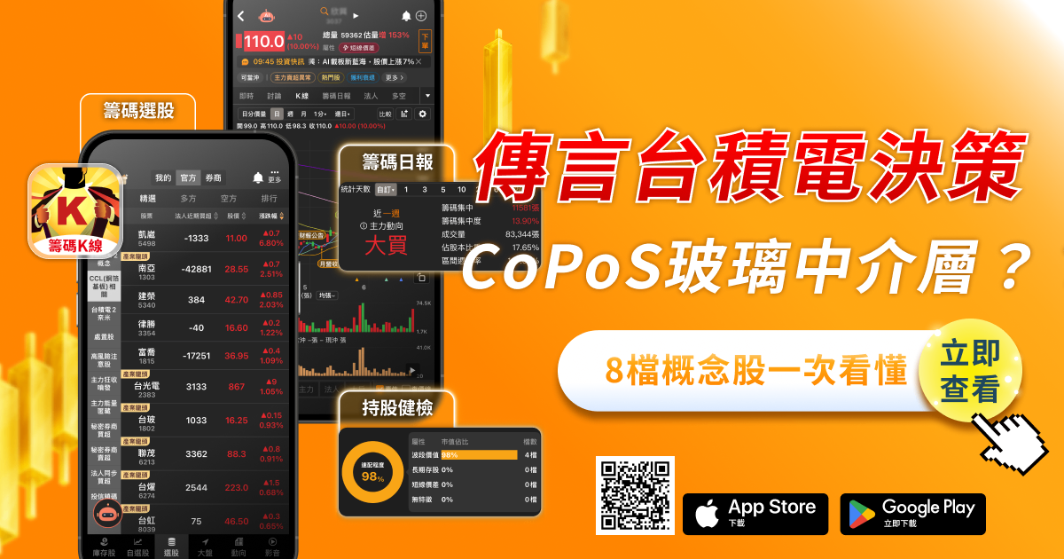 傳台積電未來十年重大決策？！CoPoS玻璃中介層是什麼？8檔概念股一次看懂