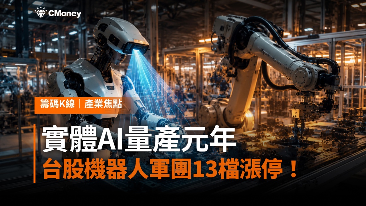 Google點火，實體AI量產元年，台股機器人軍團13檔漲停！
