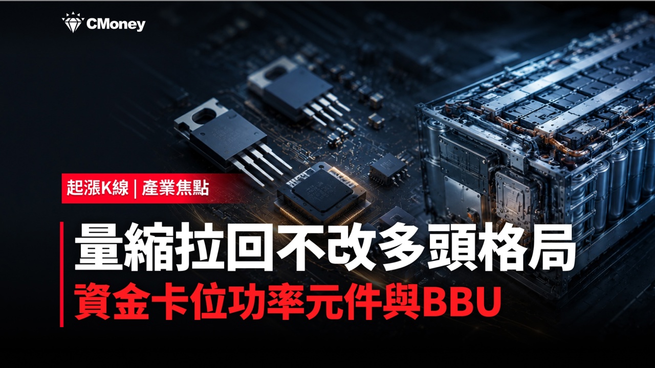 量縮拉回不改多頭格局,資金卡位這2大族群!