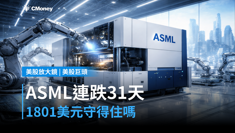 【美股巨頭】ASML連跌31天創紀錄,1,801美元守得住嗎?