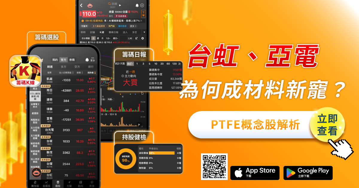PTFE概念股解析：台虹、亞電為何成AI伺服器材料新寵？