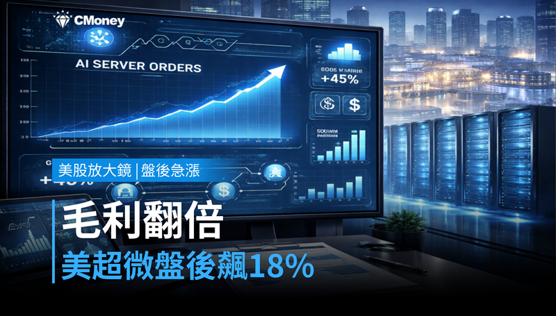 【美股盤後急漲】毛利率翻倍、訂單破紀錄,美超微憑什麼盤後狂漲18%?