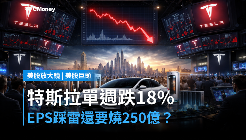 【美股巨頭】特斯拉單週跌18％，EPS踩雷還要再燒250億？