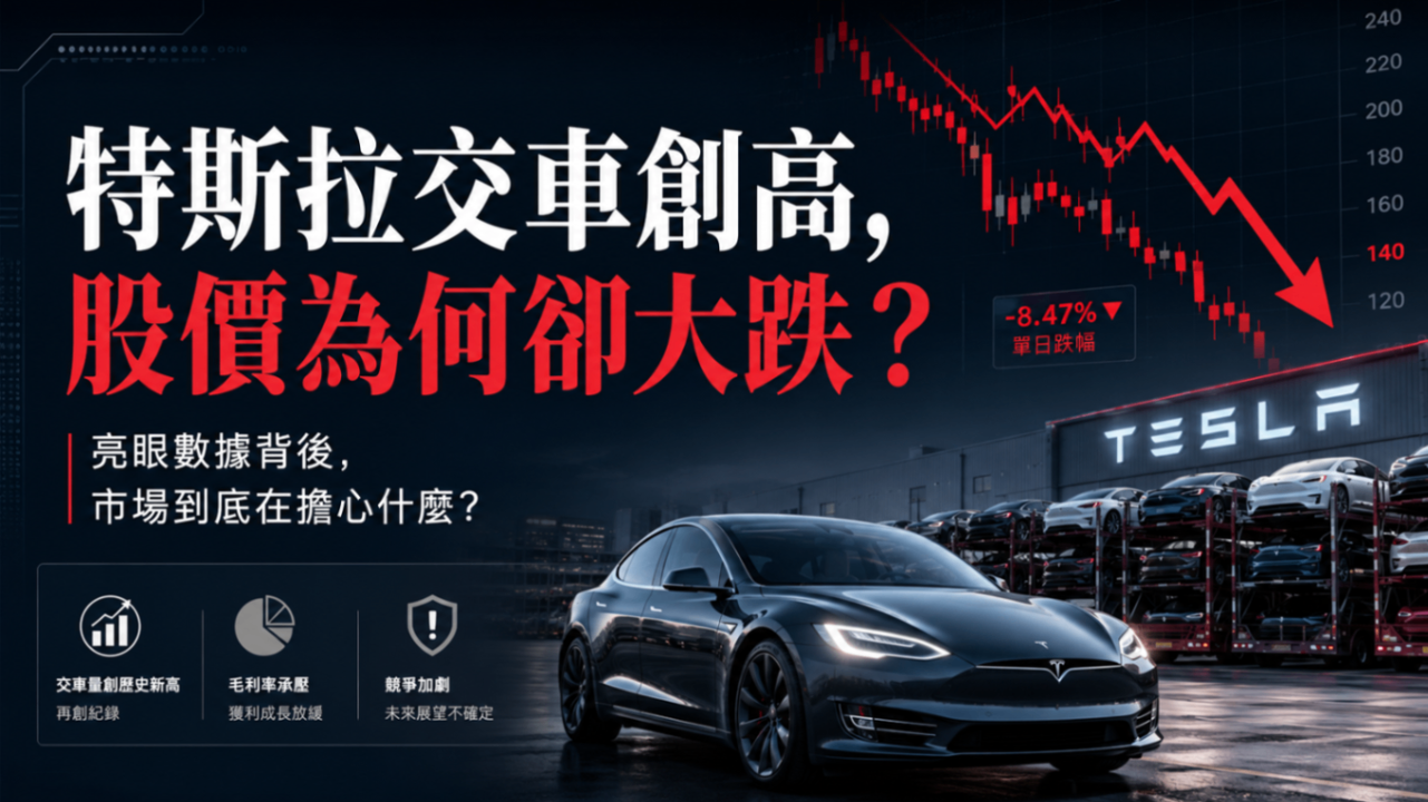 特斯拉交車創高，股價卻為何大跌？馬斯克能救嗎？