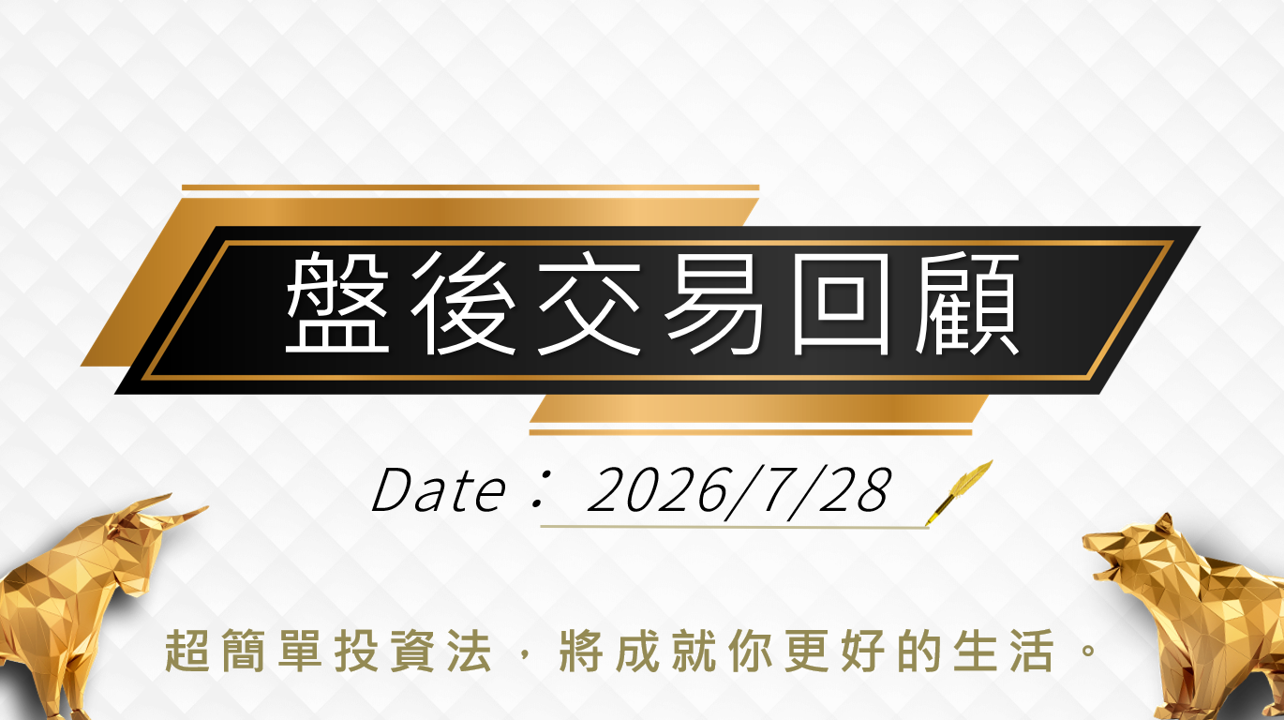 7/28 盤後回顧｜超簡單期貨當沖採「熊綠綠」策略，波段操作「震盪整理趨勢未明」思考