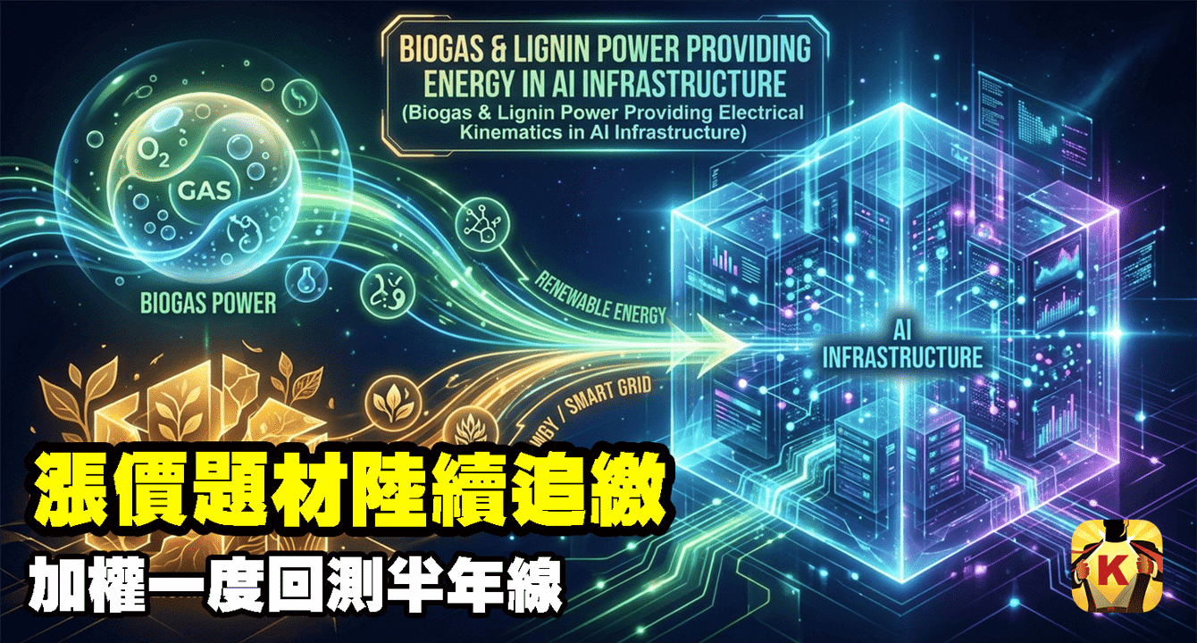 【台股盤後】漲價題材陸續追繳，加權一度回測半年線