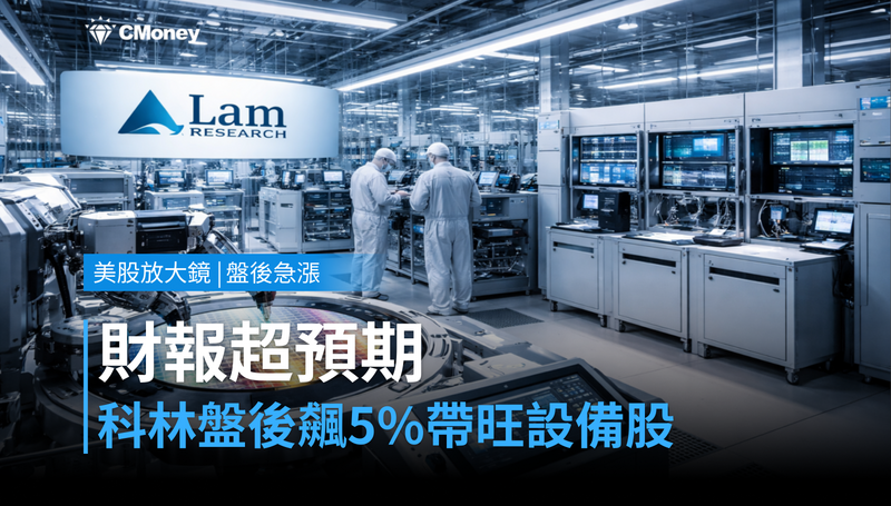 【美股盤後急漲】財報超預期，科林研發盤後急漲逾5％，半導體設備族群跟著沸騰？