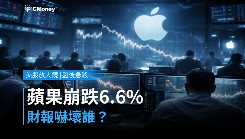 【美股盤後急殺】蘋果盤後崩跌6.6%,財報嚇壞誰?