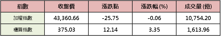 【台股盤後】全美 25 州聯手告政府,加權觀望小跌 25 點