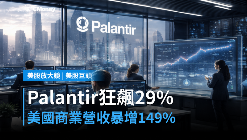 【美股巨頭】Palantir單季狂飆29％，美國商業營收暴增149％