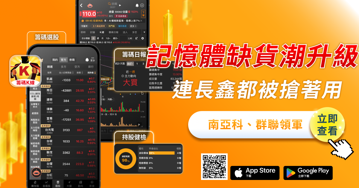 記憶體缺到沒得選?連中國長鑫都被搶著用!記憶體缺貨潮升級,南亞科、群聯領軍噴發