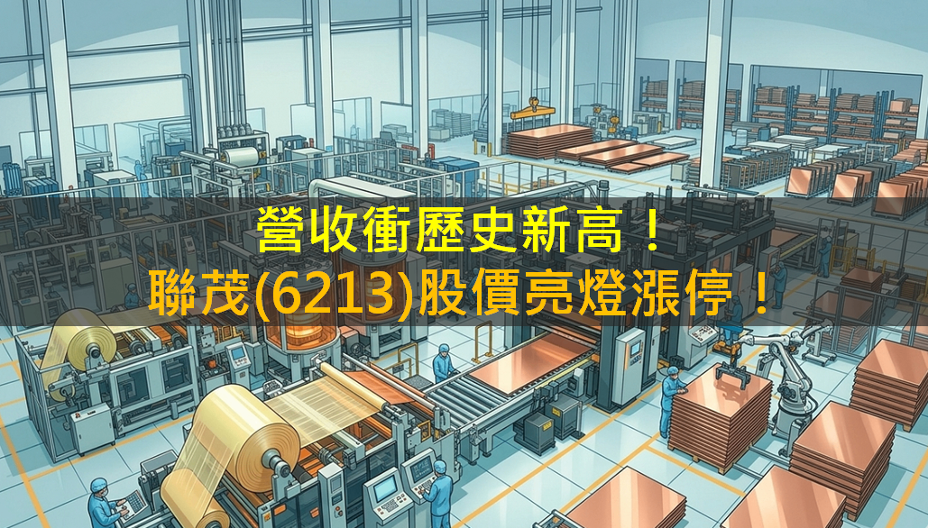 營收衝歷史新高！聯茂(6213)股價亮燈漲停！