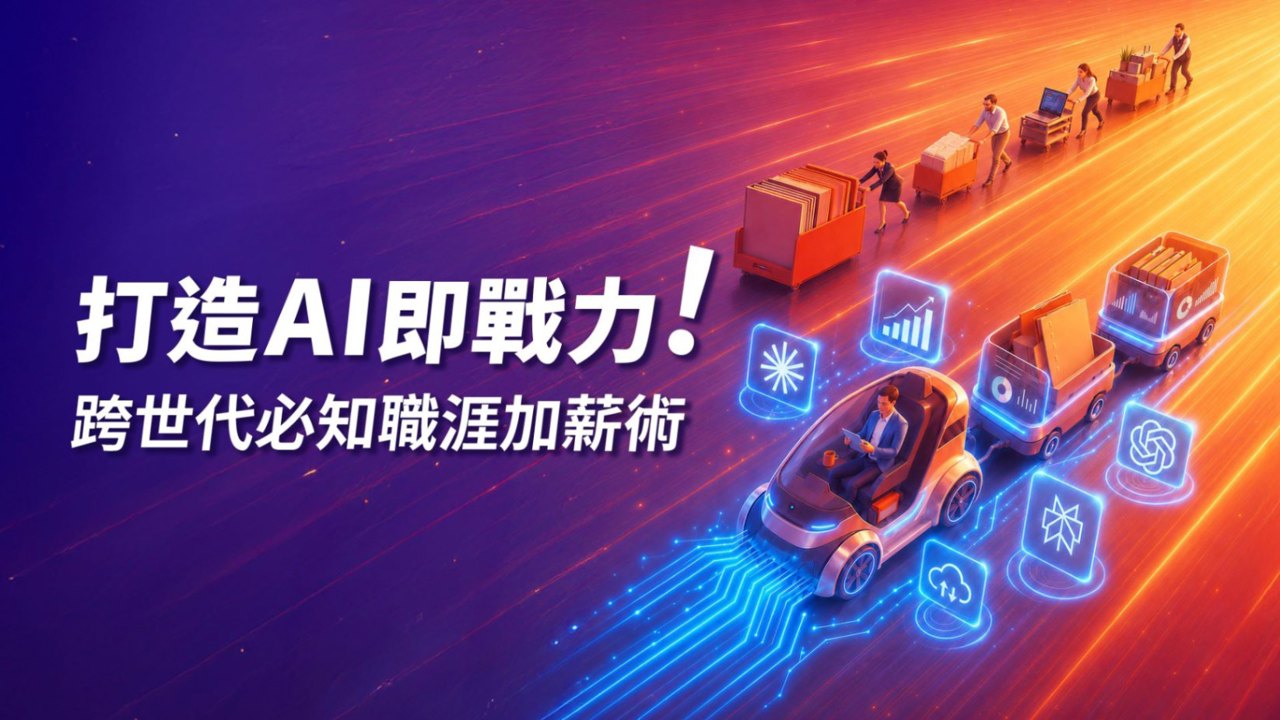AI來了 你的能力還值錢嗎？跨世代必懂3大職涯真相 打造AI即戰力！