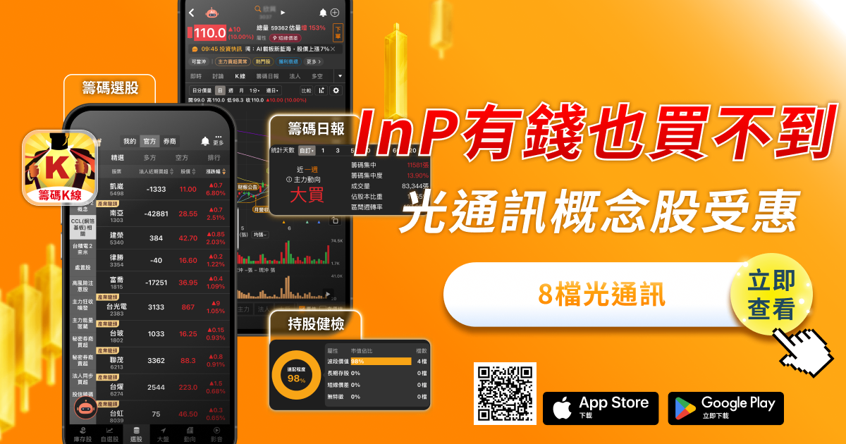 InP基板缺到「有錢也買不到」！這8檔光通訊概念股受惠曝光 