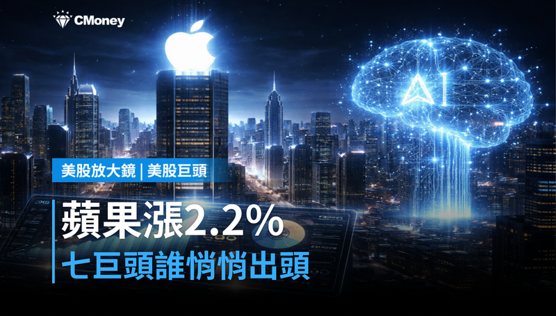 【美股巨頭】蘋果漲2.2％收316美元，七巨頭裡誰在悄悄出頭？