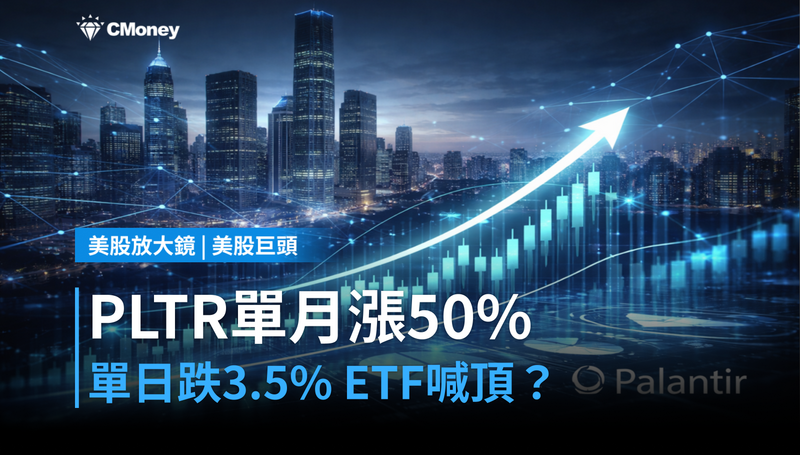 【美股巨頭】PLTR單月漲逾50%卻單日跌3.5%,軟體ETF罕見訊號說漲還是說頂?