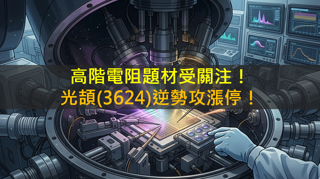 高階電阻題材受關注！光頡(3624)逆勢攻漲停！