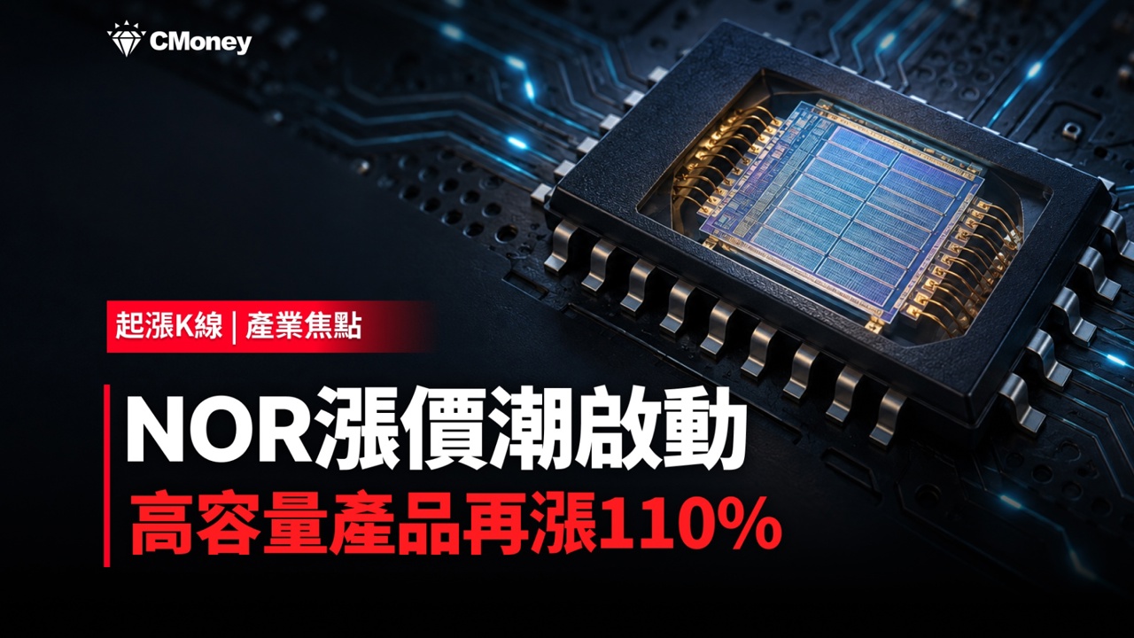 【產業焦點】NOR十年供需翻轉!高容量產品再漲110%,漲價行情不看AI