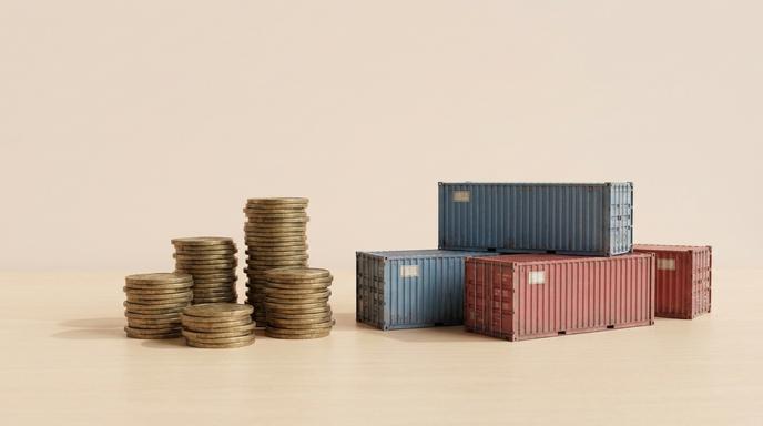 SCFI運價指數走勢與台股資金流向示意圖