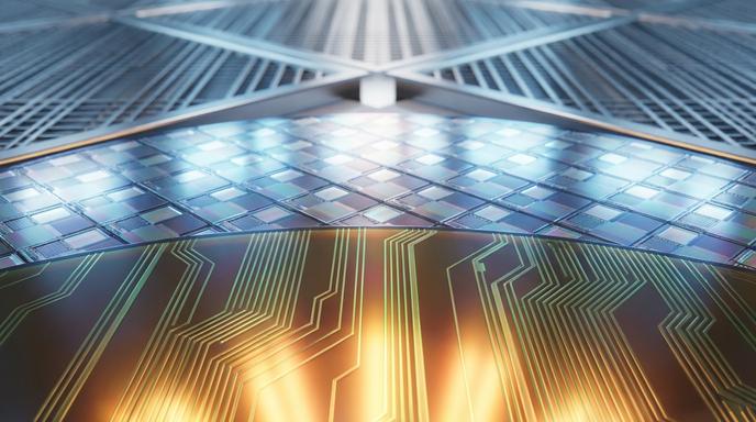 AI 供應鏈與先進封裝玻璃基板技術發展示意圖