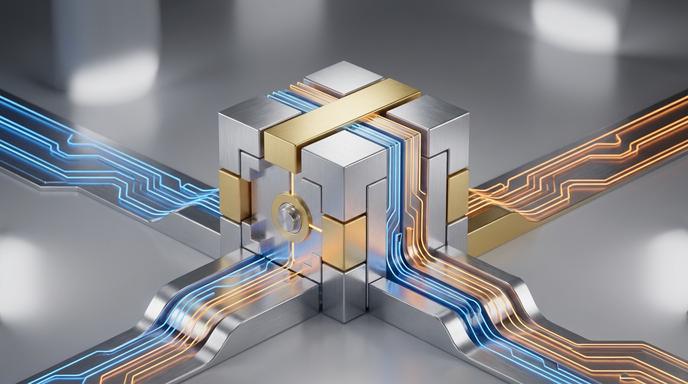台股 ETF 規模躍居亞太第三，AI 算力與高股息雙軌發展示意圖
