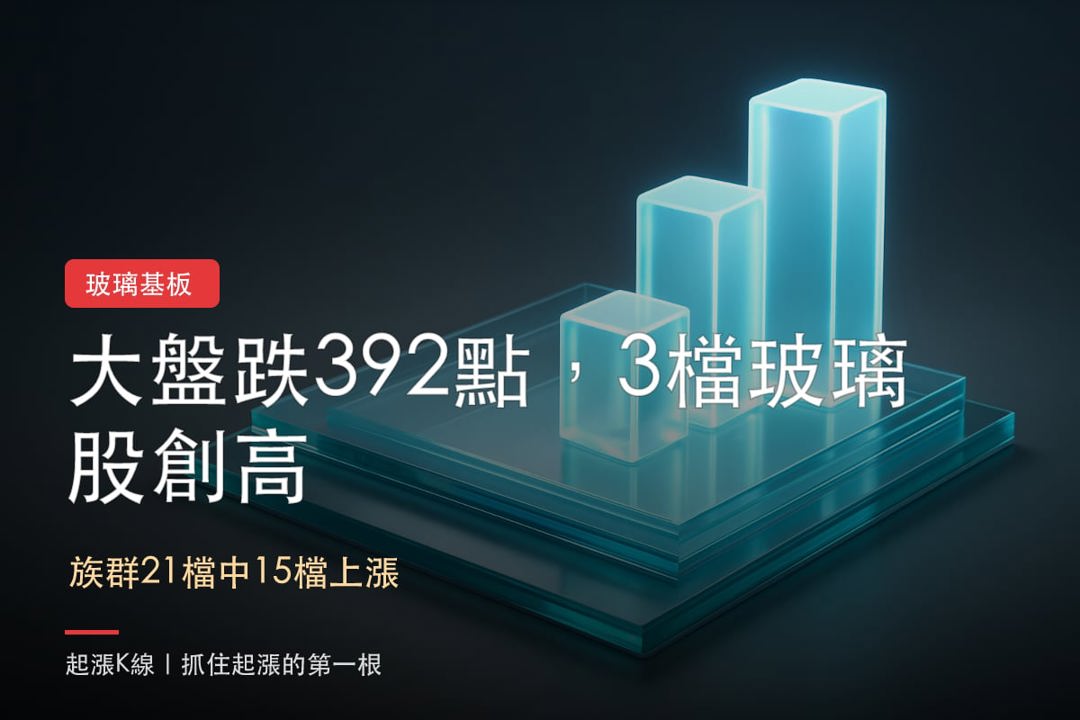 大盤跌392點，玻璃基板這3檔卻衝新高