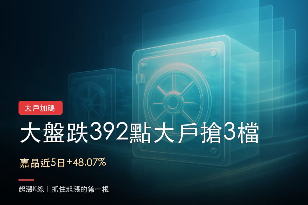 大盤跌392點，大戶卻猛敲這3檔