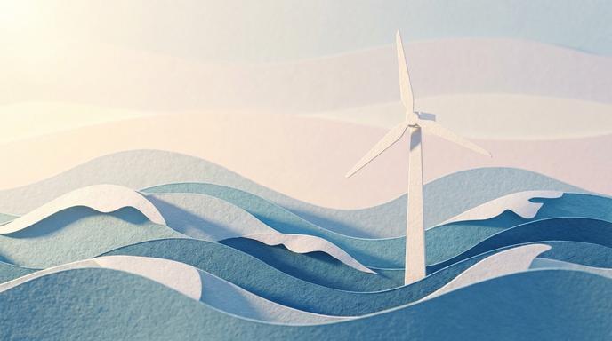 離岸風電產業進展與台電海事工程施工作業示意圖