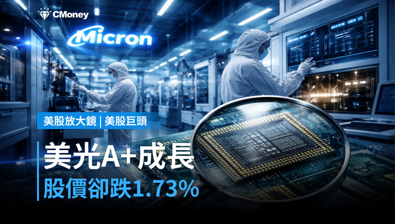 【美股巨頭】美光拿下A+成長評級，股價卻跌1.73％，市場在挑剔什麼？