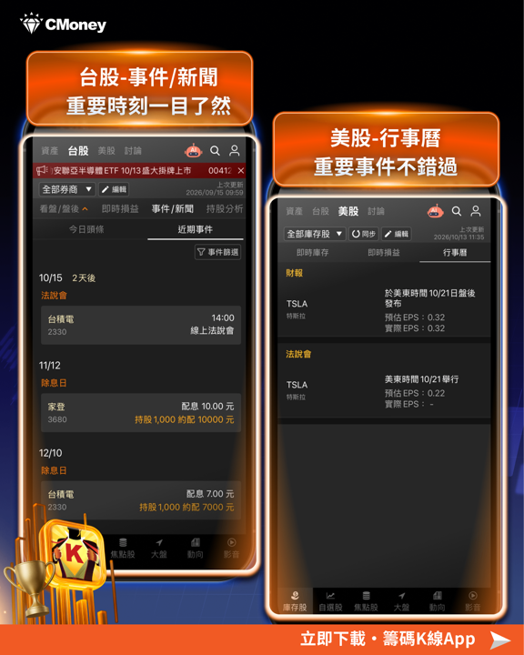 台股美股一次看清：《籌碼K線》庫存功能全面升級