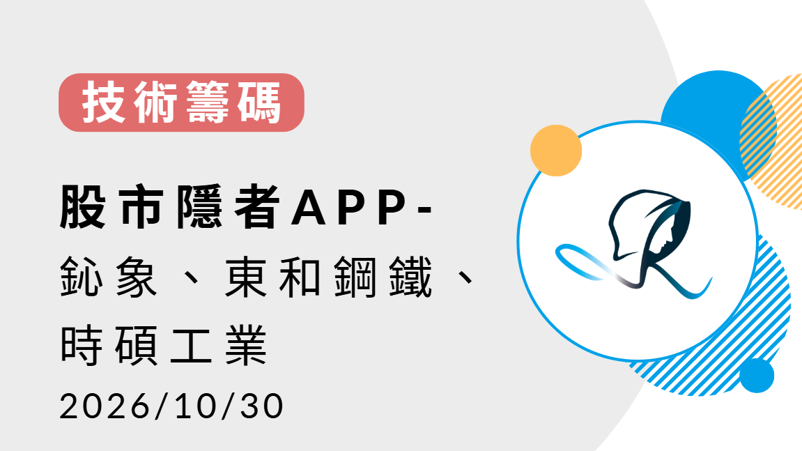 【技術籌碼】贏勢股 APP 選股-鈊象、東和鋼鐵、時碩工業-20261030