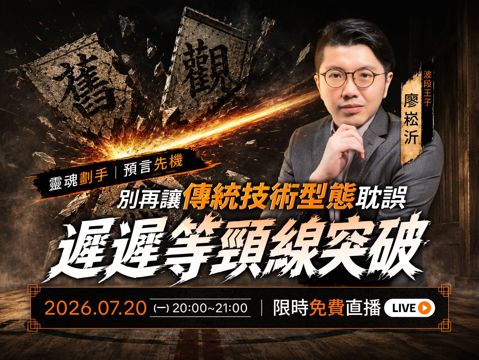 【限時免費】廖崧沂-靈魂劃手｜預言先機：別再讓傳統型態耽誤，遲遲等頸線突破！
