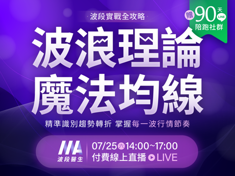 【付費直播】波段醫生｜波段實戰全攻略：波浪理論 × 魔法均線