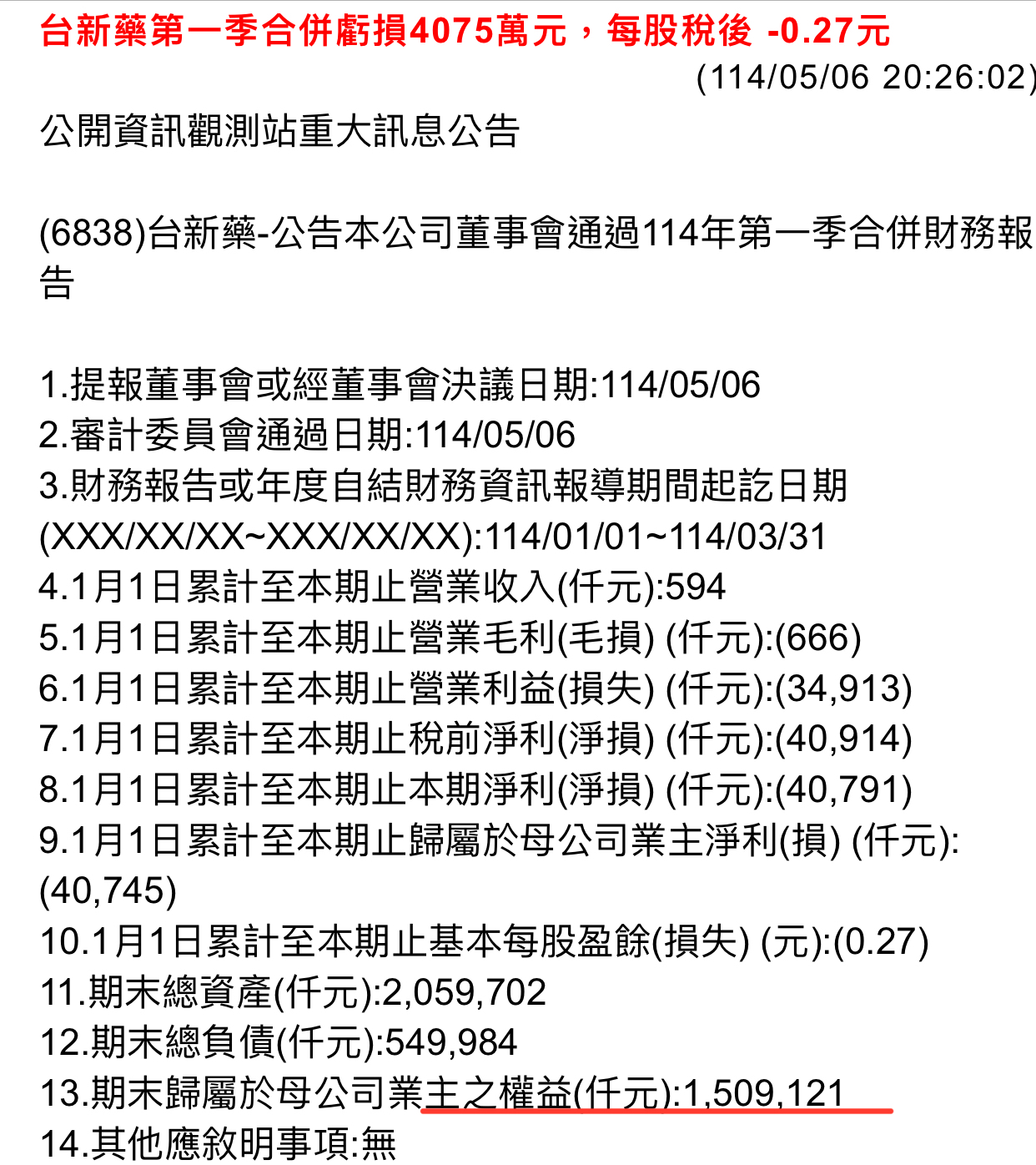 6838台新藥的討論圖片