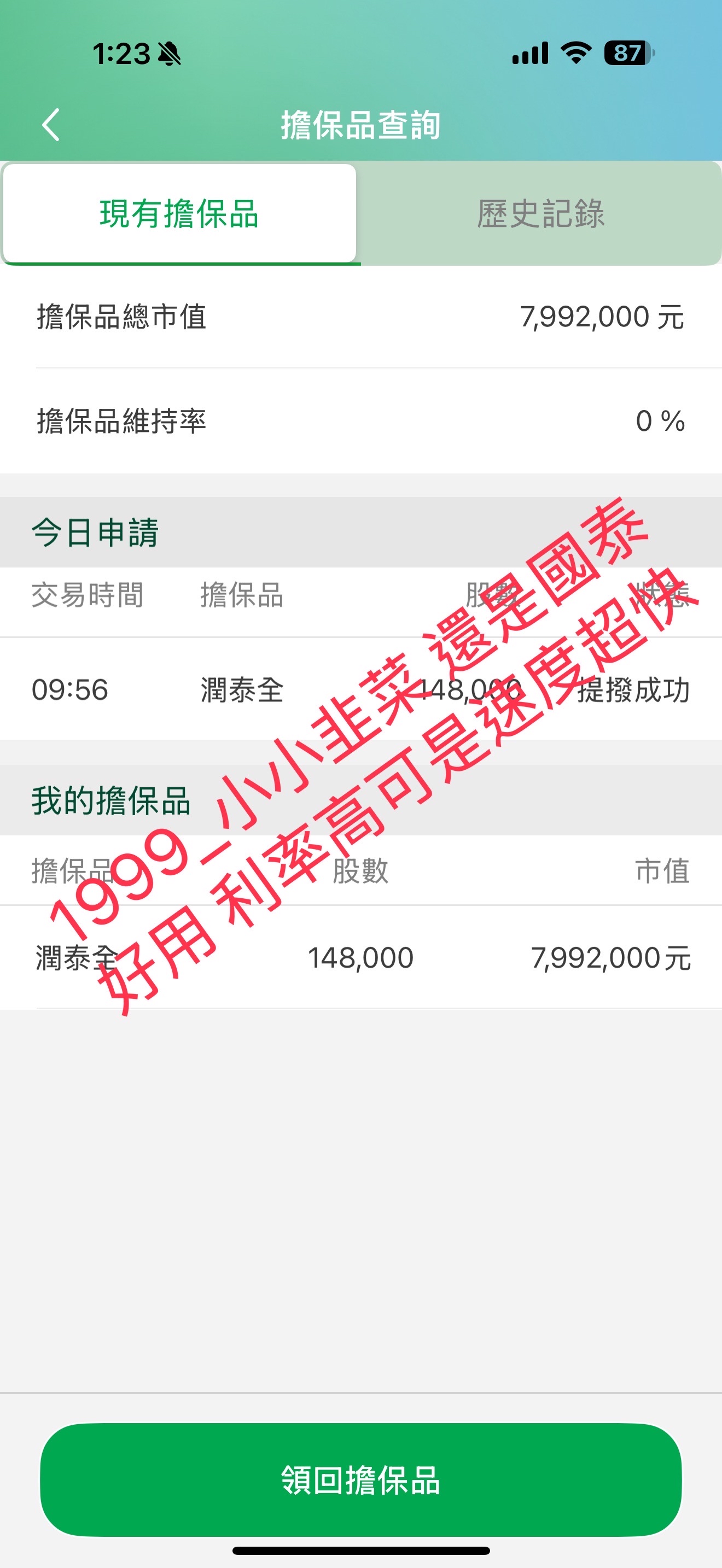 2915 潤泰全- 元大2.5% 可是潤泰全不能貸款只有國泰給我貸款3分鐘內...｜CMoney 股市爆料同學會