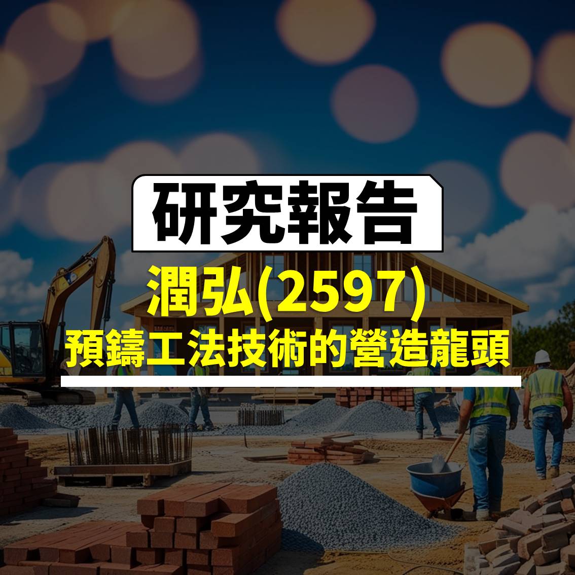 【研究報告】潤弘(2597)-預鑄工法技術的營造龍頭