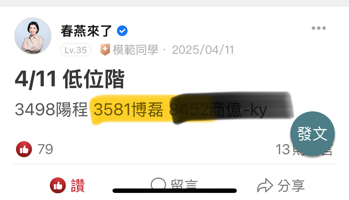 3581博磊的討論圖片