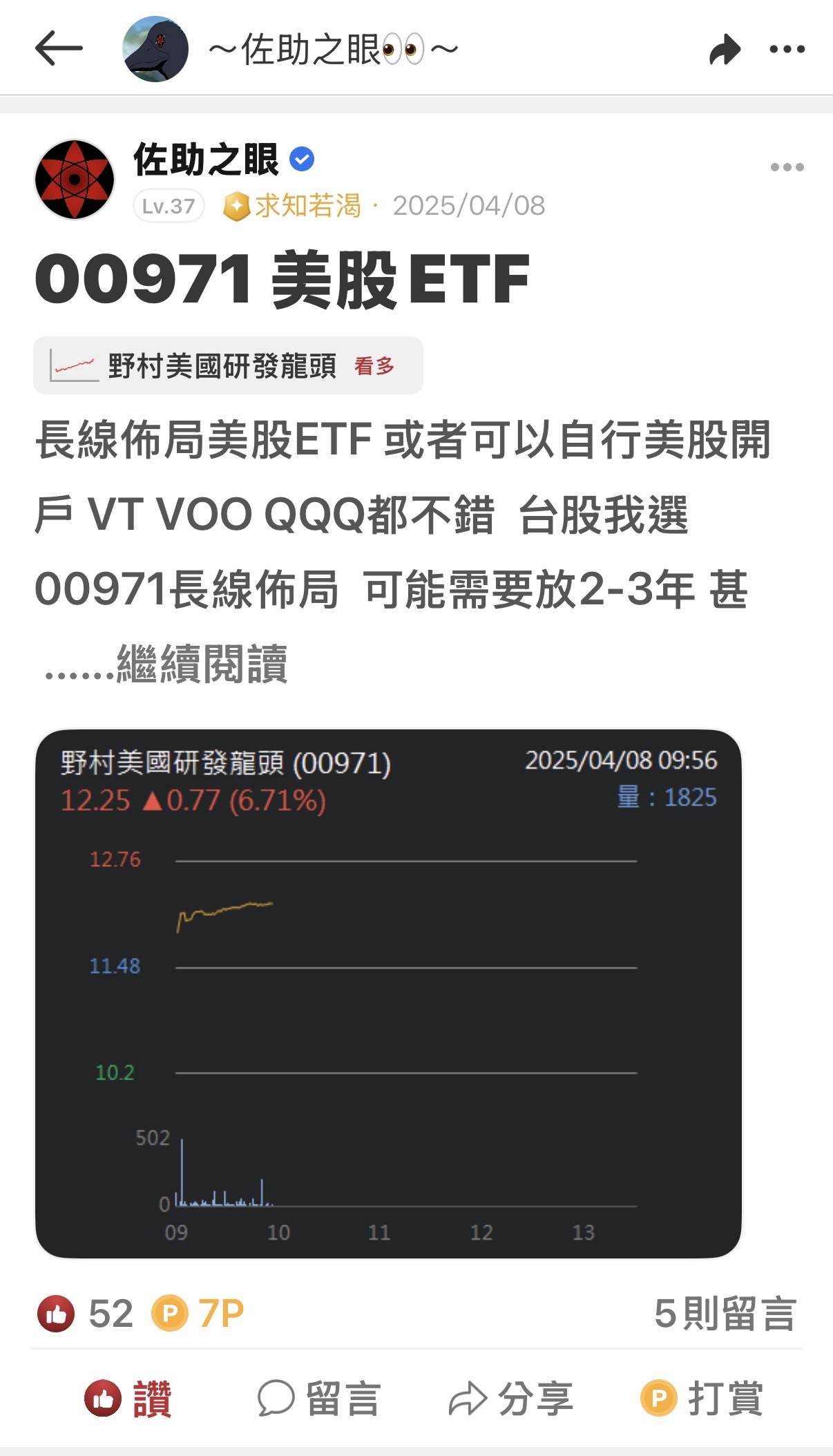 野村美國研發龍頭(00971)歷年績效與年化報酬率計算｜股市爆料同學會