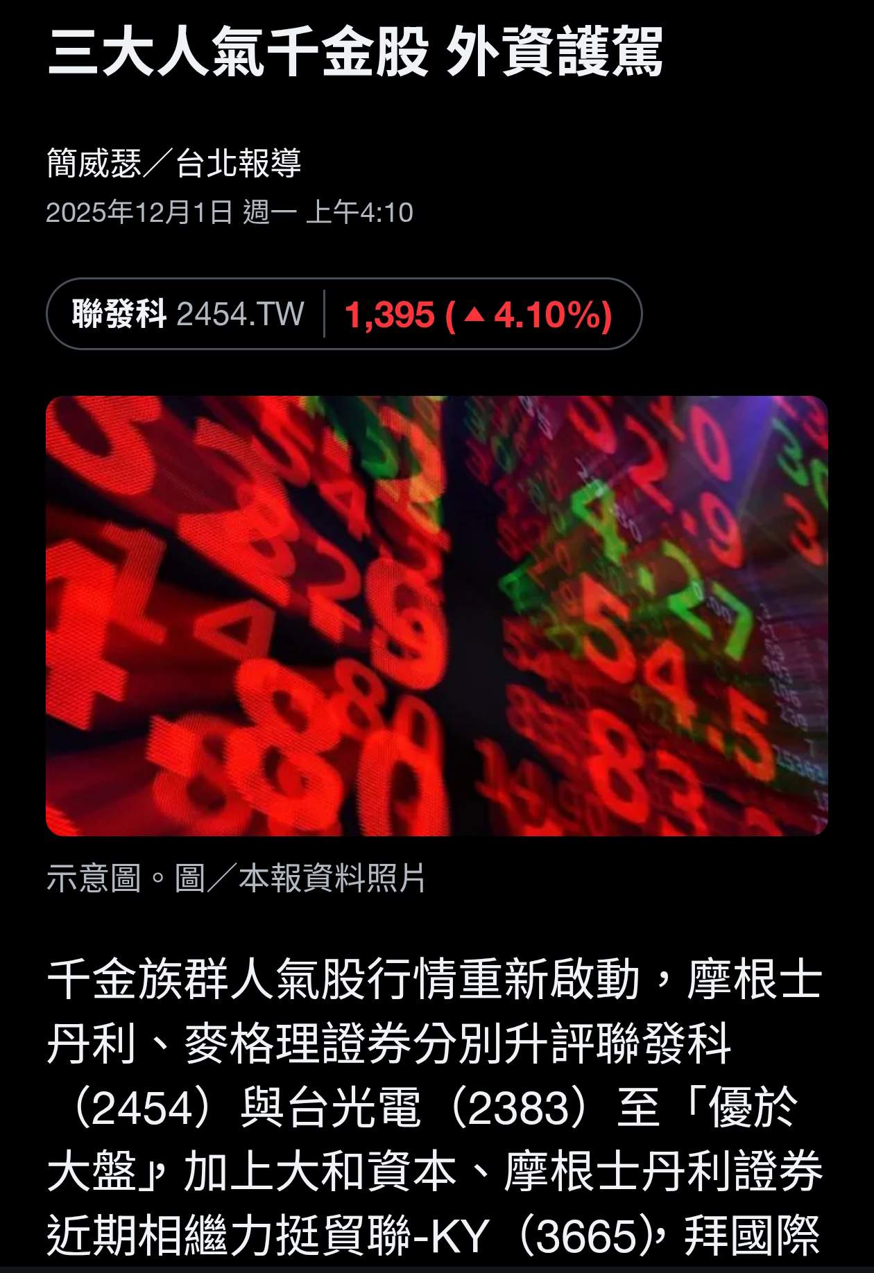 2383 台光電- 期待今天的漲勢三大人氣千金股外資護駕千金族群人氣股...｜CMoney 股市爆料同學會