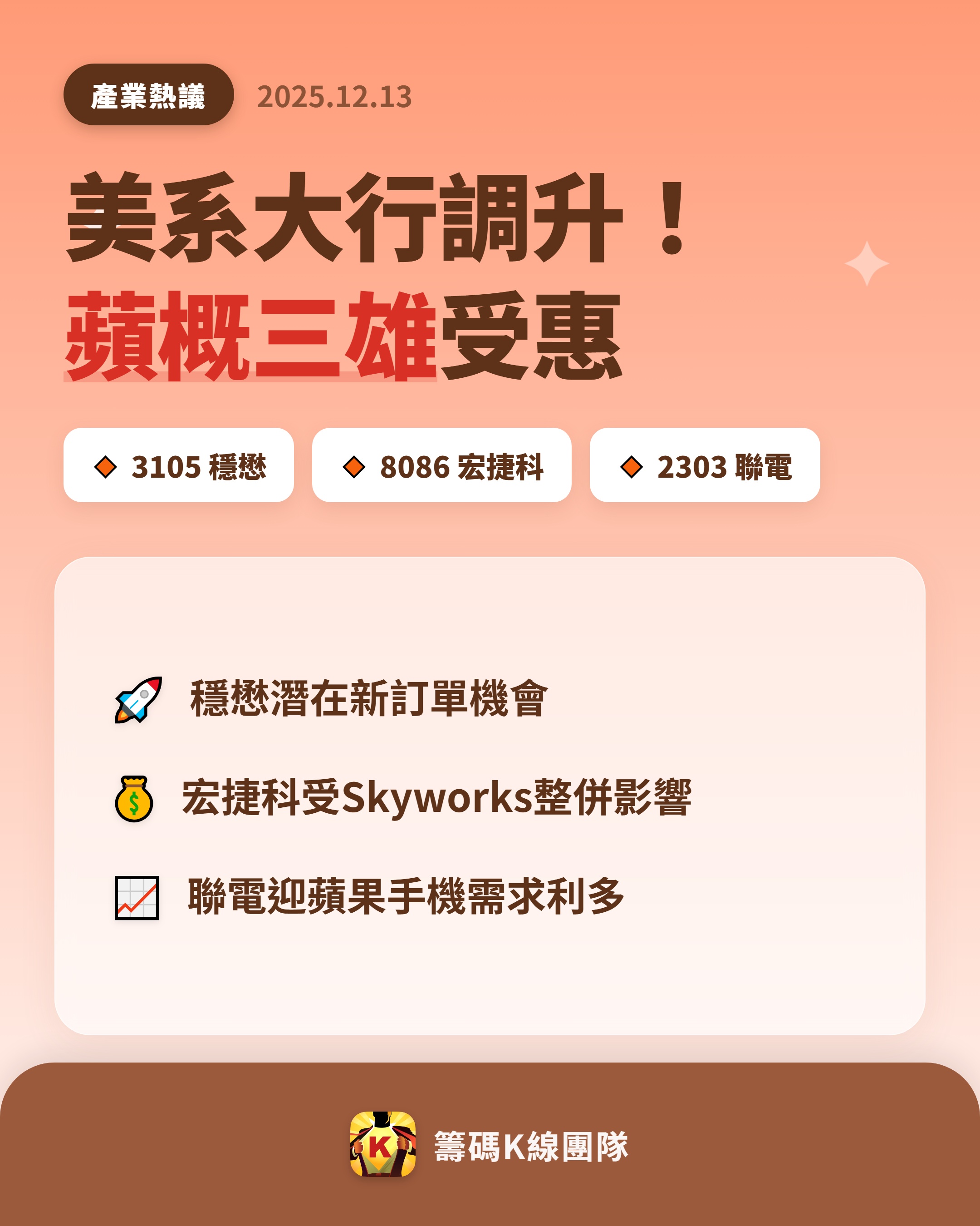 2303 聯電- 🔥 美系大行上調目標價！蘋果帶動半導體產業再迎利多🔥 ...｜CMoney 股市爆料同學會