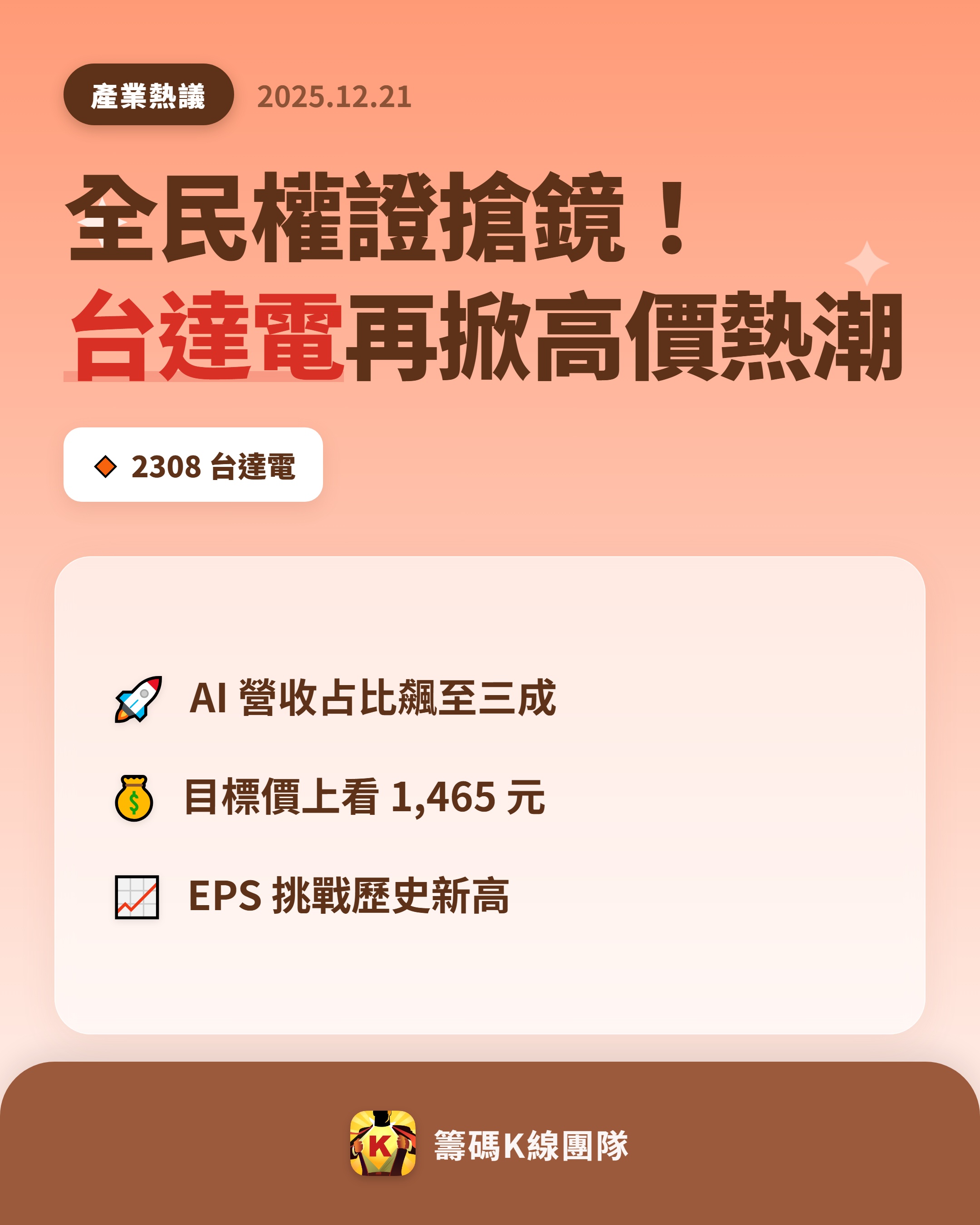 2308 台達電- 🔥 AI 新浪潮讓台達電再度成為市場焦點！ 台達電（23...｜CMoney 股市爆料同學會