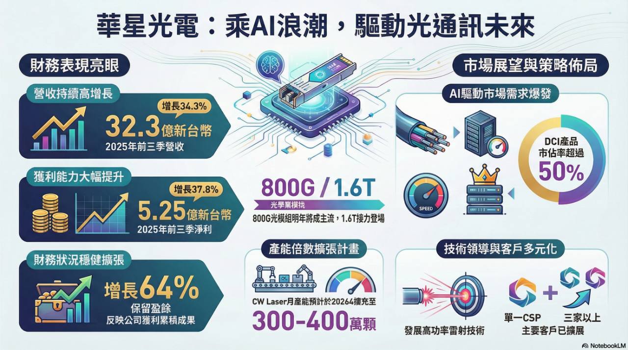 4979 華星光- 【4979華星光】法說重點：800G明年出貨，營收連三季成長｜CMoney 股市爆料同學會