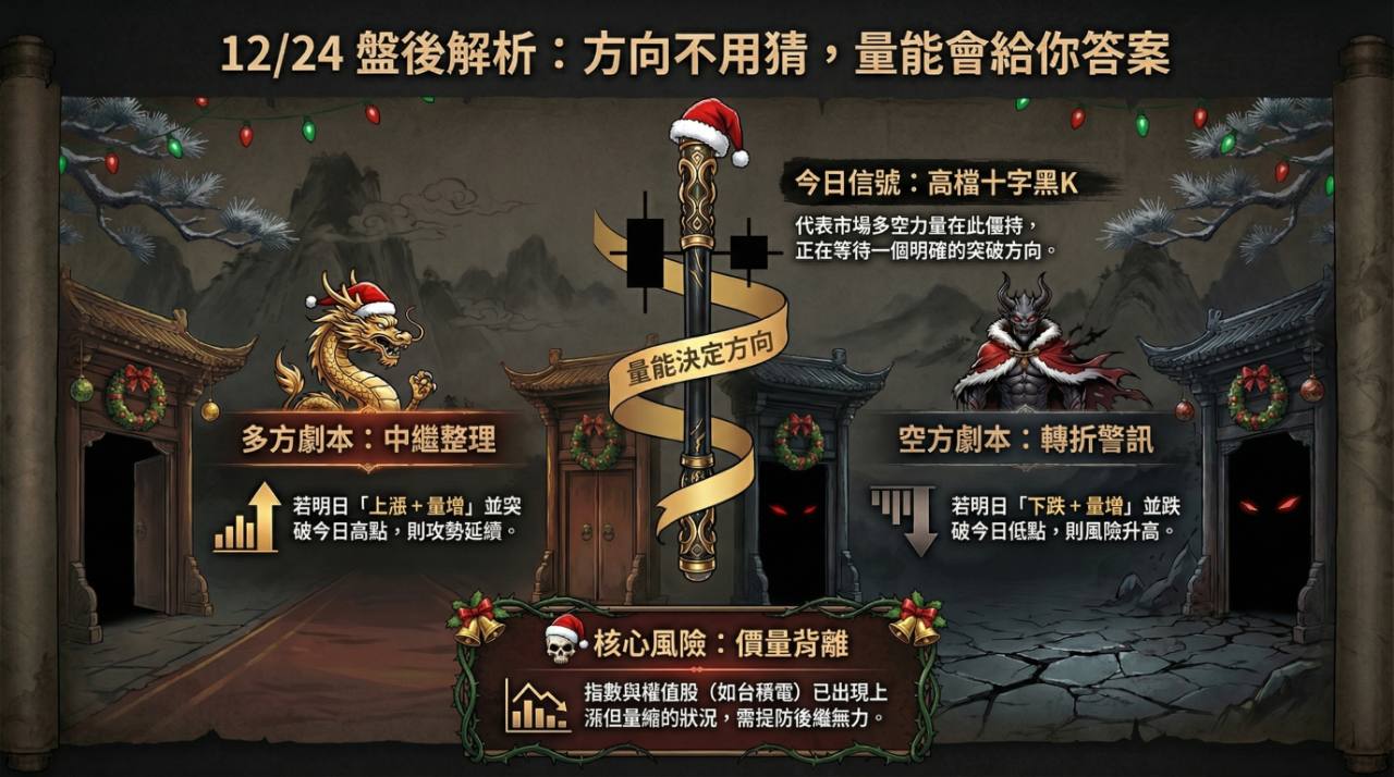 2330 台積電- 114/12/24 盤後觀察｜高檔震盪的一天，重點還是在量｜CMoney 股市爆料同學會