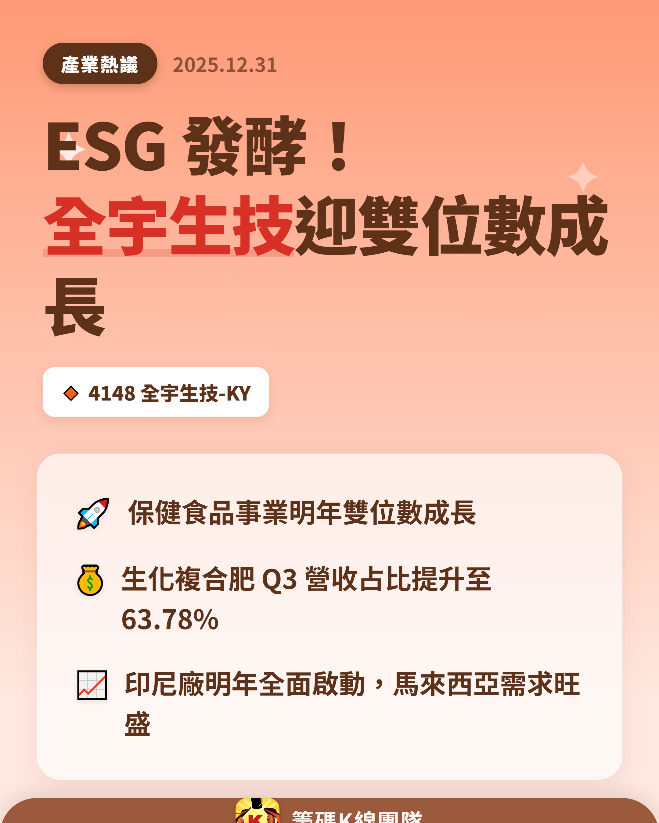 4148 全宇生技-KY - 🔥 全宇生技看旺！保健食品事業迎雙位數成長🔥 全宇生...｜CMoney 股市爆料同學會