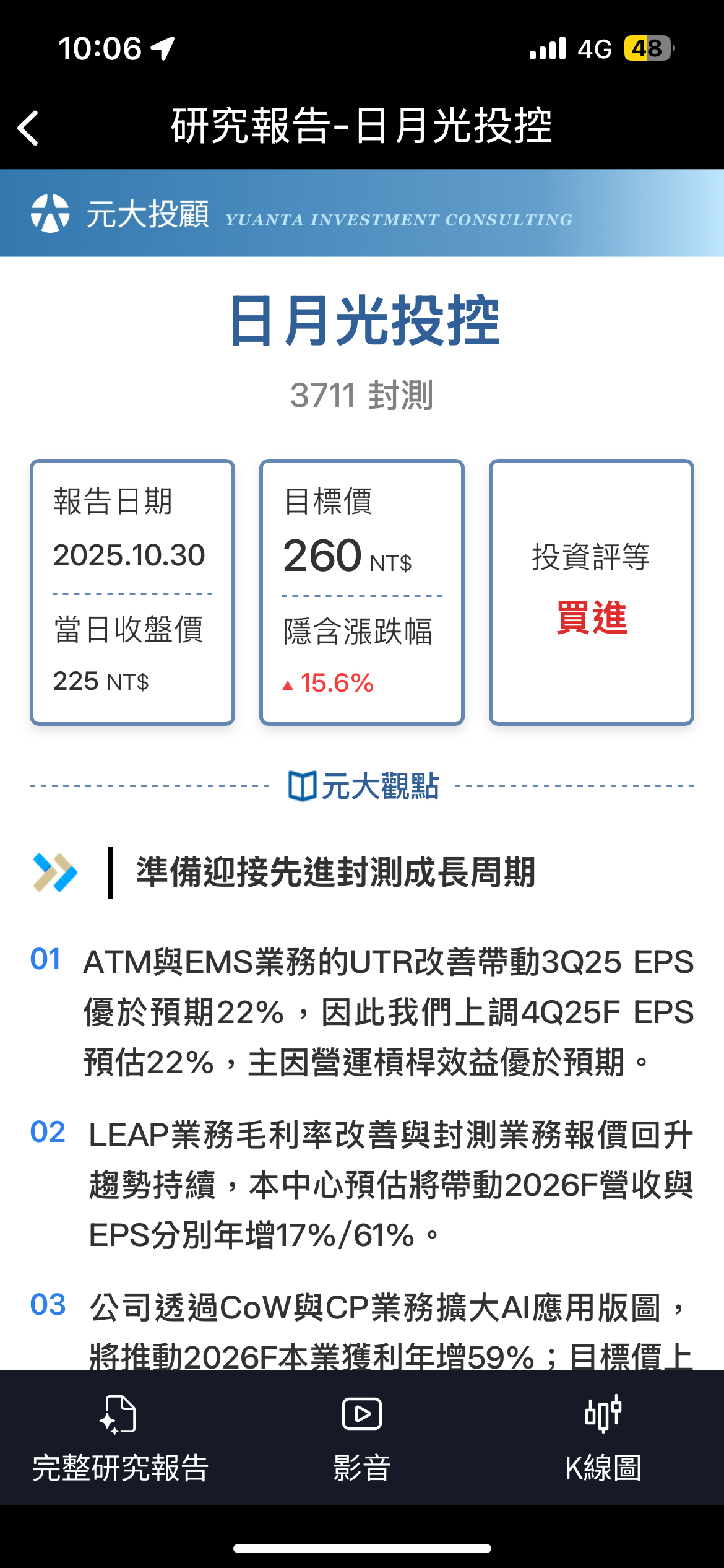 3711 日月光投控- 目標價到了先出一半…..｜CMoney 股市爆料同學會