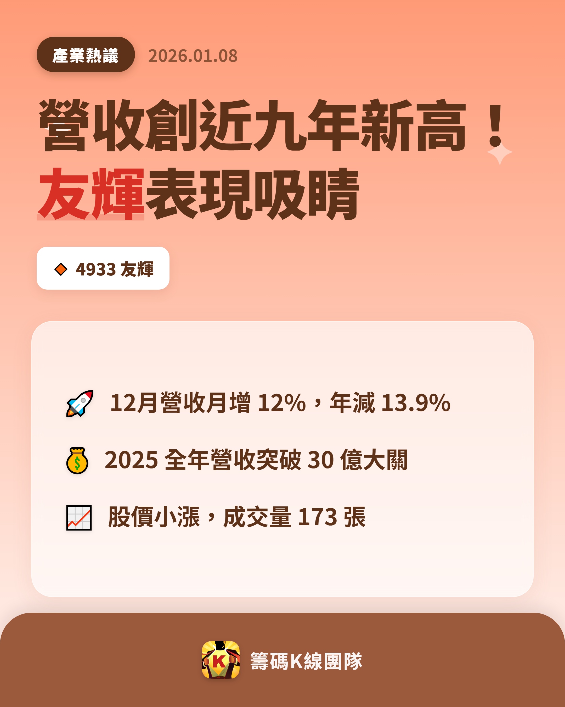 友輝(4933) 今日股價、行情討論｜股市爆料同學會