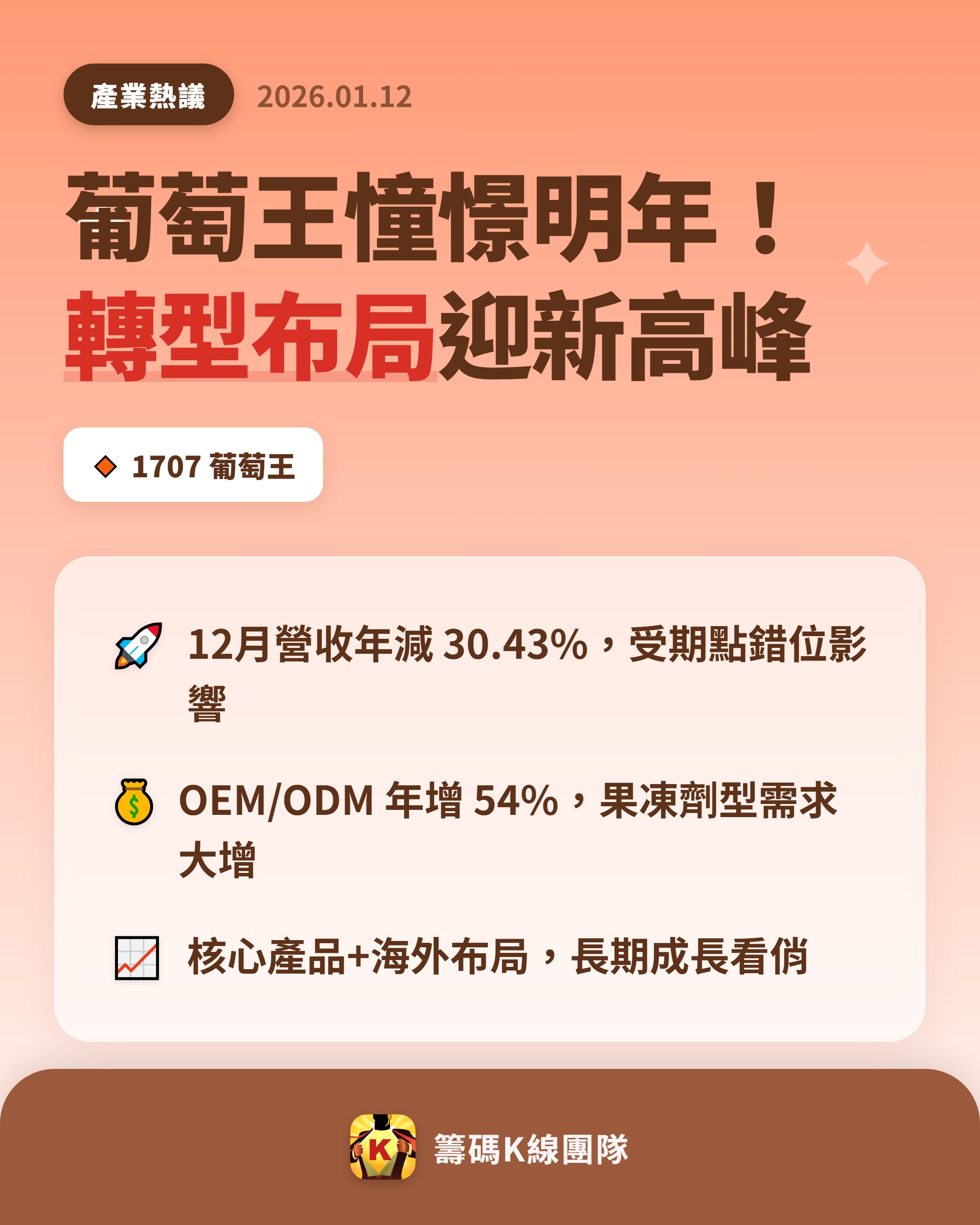 葡萄王(1707) 個股概覽| 個股- 股市