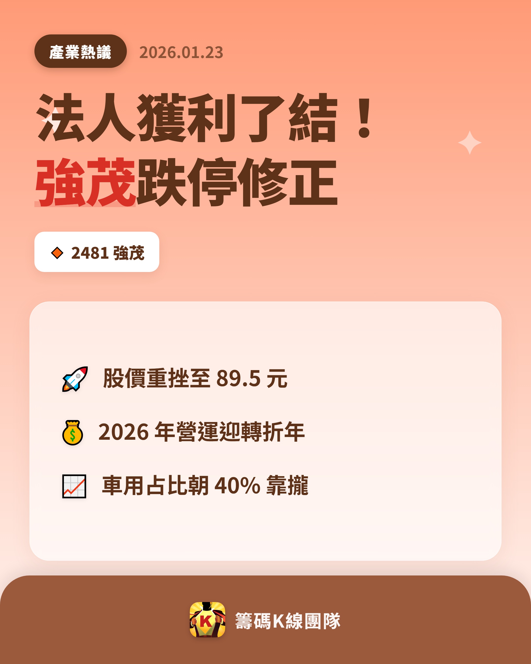 強茂(2481)淨值比查詢｜PB值與河流圖分析合理價位｜股市爆料同學會